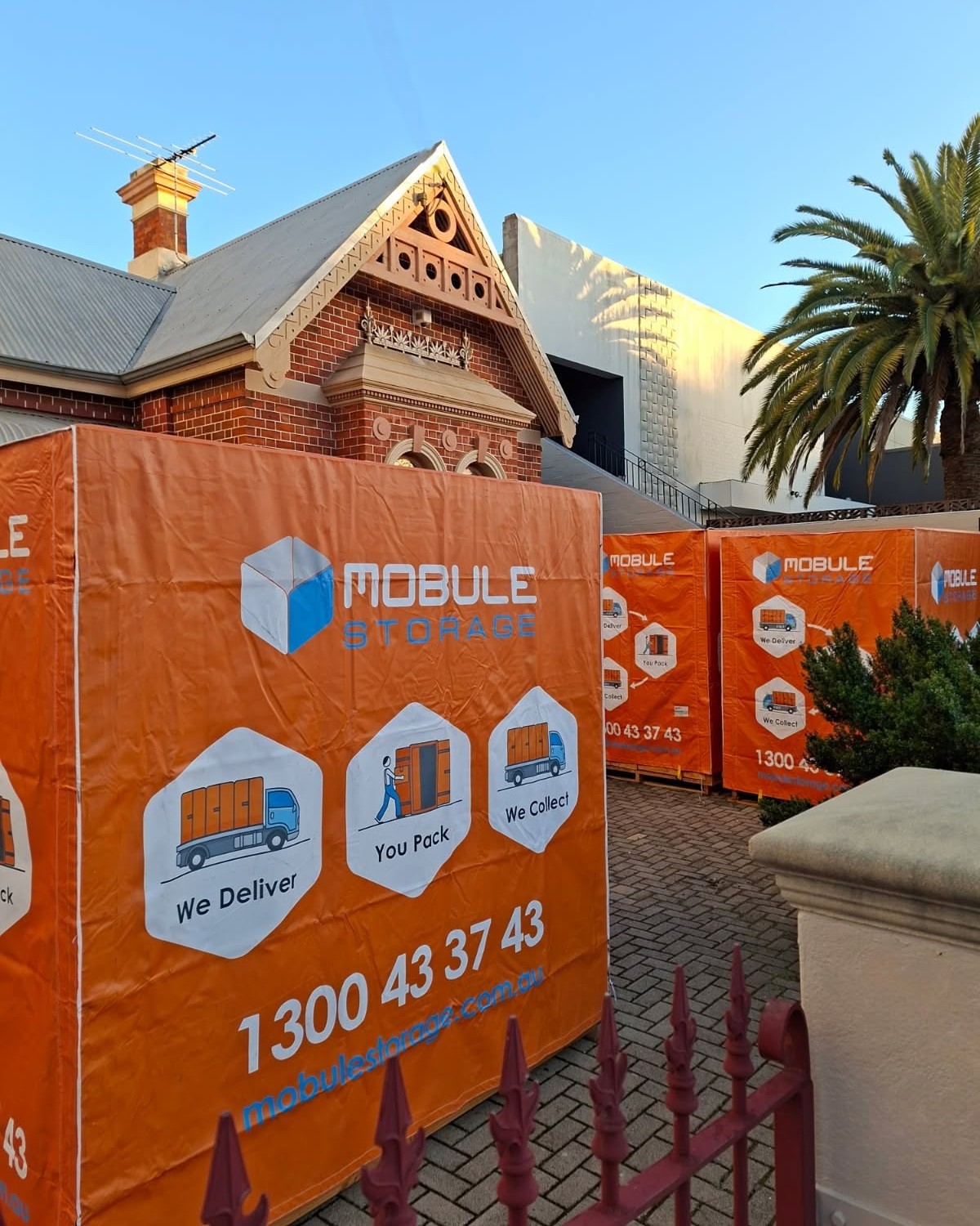 Three weatherproof on-site Mobules parked at a customer's property in Perth